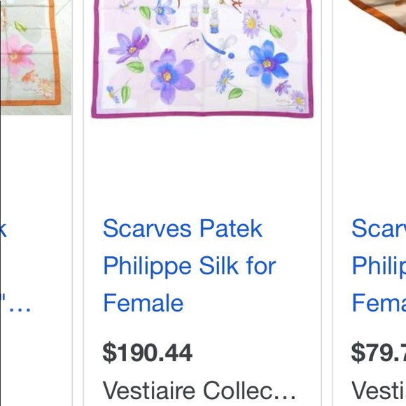 RARE PATEK PHILIPPE silk square Italian made scarf - Picture 5 of 11